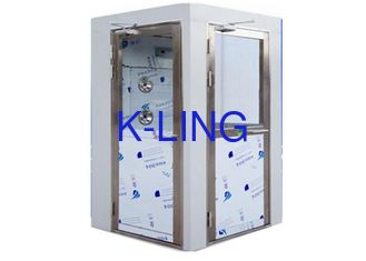 Swing Door Corner Cleanroom Air Shower Auto Blowing Compact And Sound In Structure